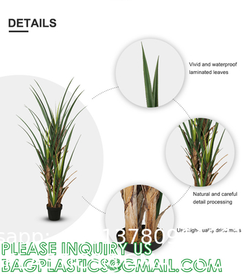 Dracaena Silk Plant Artificial 5ft Faux House Plants Evergreen Dracaena Marginata Fake Yucca Palm Trees in Pot
