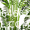 Spinulosa Fern Plants Bushes Fake Shrubs Greenery Plants Faux Fern Snakewood Outdoors UV Resistant Garden Plants