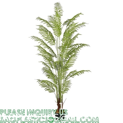 Spinulosa Fern Plants Bushes Fake Shrubs Greenery Plants Faux Fern Snakewood Outdoors UV Resistant Garden Plants