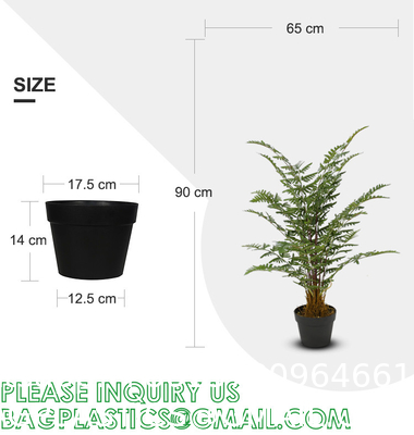 Spinulosa Fern Plants Bushes Fake Shrubs Greenery Plants Faux Fern Snakewood Outdoors UV Resistant Garden Plants