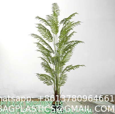 Spinulosa Fern Plants Bushes Fake Shrubs Greenery Plants Faux Fern Snakewood Outdoors UV Resistant Garden Plants
