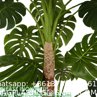 Artificial Monstera Deliciosa Plant, 5ft Potted Faux Tree with 15 Verdant Fake Leaves, Swiss Cheese Plant for Home