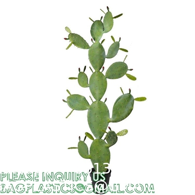 Pear Cactus Artificial Cactus Fake Big Cacti Pick Tall Faux Bunny Ear Plants for Home Garden Office Store Decor