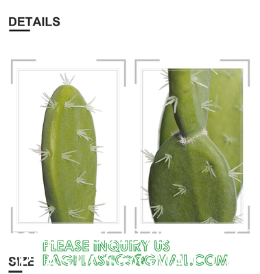 Pear Cactus Artificial Cactus Fake Big Cacti Pick Tall Faux Bunny Ear Plants for Home Garden Office Store Decor
