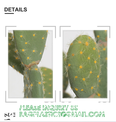 Pear Cactus Artificial Cactus Fake Big Cacti Pick Tall Faux Bunny Ear Plants for Home Garden Office Store Decor