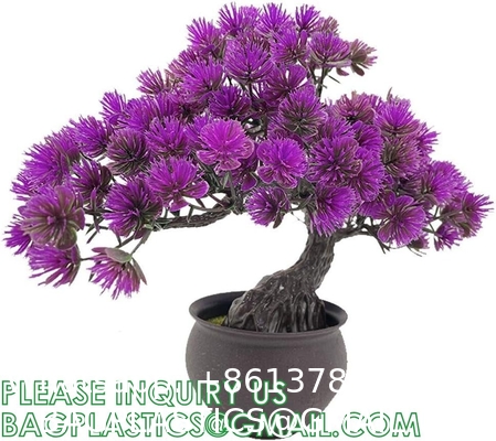 Artificial Bonsai Tree Juniper Faux Plants Indoor Fake Plants Decor with Ceramic Pots for Home Table Office Desk