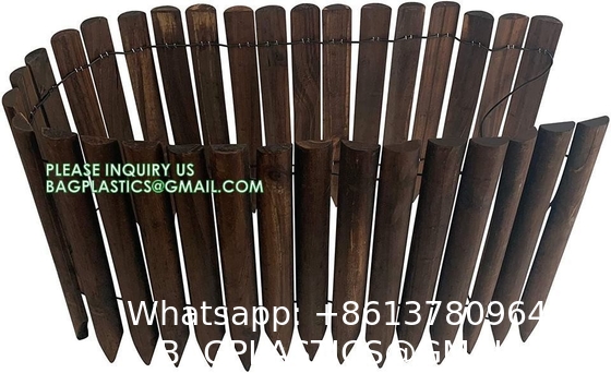 Landscaping Outdoor Plastic Mock Wooden Fence Garden Backyard Border Edging Decorative Garden Fences Fencing