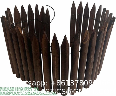Landscaping Outdoor Plastic Mock Wooden Fence Garden Backyard Border Edging Decorative Garden Fences Fencing