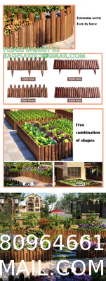 Landscaping Outdoor Plastic Mock Wooden Fence Garden Backyard Border Edging Decorative Garden Fences Fencing
