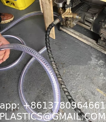 Steel Wire Suction PVC Flexible Tubing High Pressure UV Chemical Resistant Thick Vinyl Hose Tube, 10 FT