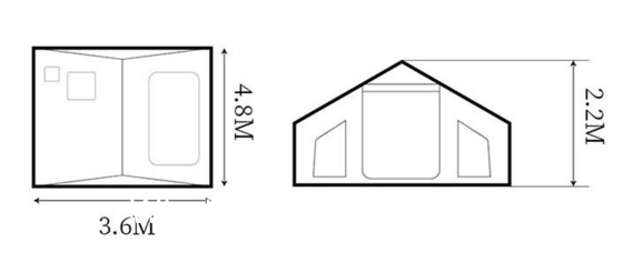 Air Tent, Inflatable Glamping Tent with Pump, Inflatable House Tent, Easy Setup Waterproof Outdoor Oxford Tents