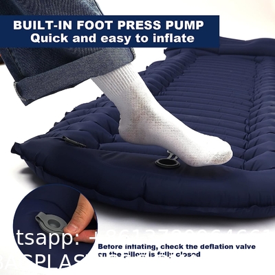 Inflatable Sleeping Pad for Camping, Extra Thickness 3.9 Inch Camping Pad with Pillow, Quick Inflation by Stamping