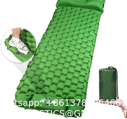Inflatable Sleeping Pad for Camping, Extra Thickness 3.9 Inch Camping Pad with Pillow, Quick Inflation by Stamping