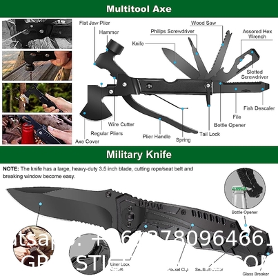 Emergency Survival Kit and First Aid Kit, 142Pcs Professional Survival Gear and Equipment with Molle Pouch