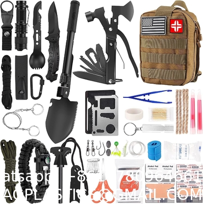 Emergency Survival Kit and First Aid Kit, 142Pcs Professional Survival Gear and Equipment with Molle Pouch