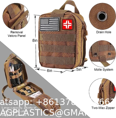 Emergency Survival Kit and First Aid Kit, 142Pcs Professional Survival Gear and Equipment with Molle Pouch