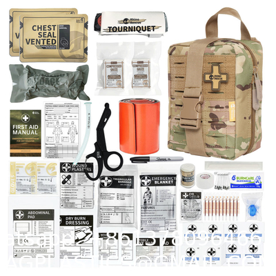 Tactical Individual First Aid Kit, Survival Trauma Kit For Outdoor Tactical Bag Outdoor Camping First Aid