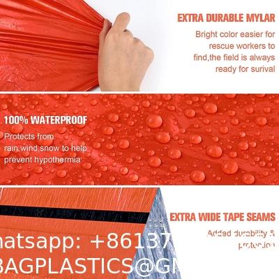 Emergency Sleeping Bag 2 Pack Lightweight Survival Sleeping Bags Thermal Sack Portable Emergency Blanket Campin