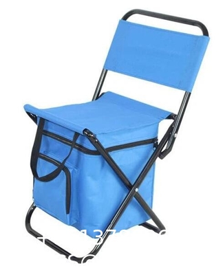 Folding Stool Backpack Insulated Cooler Bag, Collapsible Camping Hunting Fishing Multifunction Chair Front Pocket