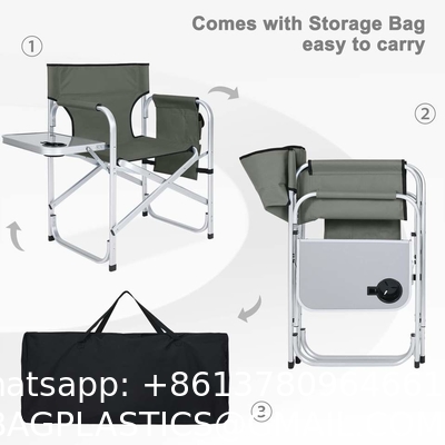 Promotional Folding Lightweight Aluminum Dining Director Chair Adjustable Outdoor Foldable Metal Director Chairs