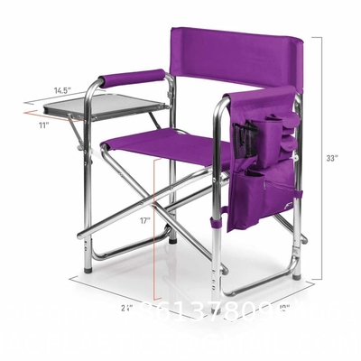 Promotional Folding Lightweight Aluminum Dining Director Chair Adjustable Outdoor Foldable Metal Director Chairs