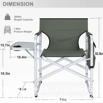 Promotional Folding Lightweight Aluminum Dining Director Chair Adjustable Outdoor Foldable Metal Director Chairs