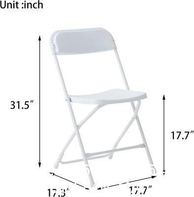 Wholesale Folding Portable Pp Plastic Metallic Frame Dinning Chair Plastic Chairs For Events