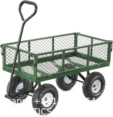 Outdoor Garden Heavy Duty Utility Portable Large Capacity Camping Collapsible Wagon Cart With All-Terrain Wheels