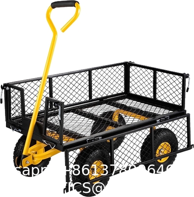 Outdoor Garden Heavy Duty Utility Portable Large Capacity Camping Collapsible Wagon Cart With All-Terrain Wheels