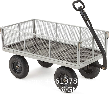 Outdoor Garden Heavy Duty Utility Portable Large Capacity Camping Collapsible Wagon Cart With All-Terrain Wheels