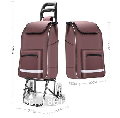 High Quality Wholesale 6 Wheel Foldable Aluminium Alloy Collapsible Carts Shopping Trolley With Seat