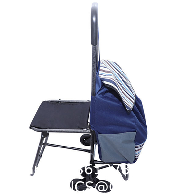 High Quality Wholesale 6 Wheel Foldable Aluminium Alloy Collapsible Carts Shopping Trolley With Seat