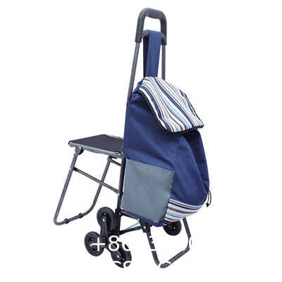 High Quality Wholesale 6 Wheel Foldable Aluminium Alloy Collapsible Carts Shopping Trolley With Seat