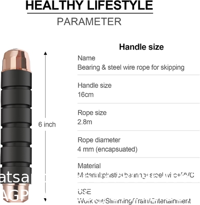 Skipping Rope with Ball Bearings Rapid Speed Jump Rope Cable and 6”Memory Foam Handles Ideal for Aerobic Exercise