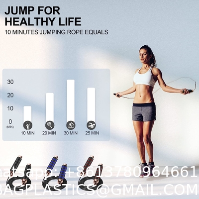 Skipping Rope with Ball Bearings Rapid Speed Jump Rope Cable and 6”Memory Foam Handles Ideal for Aerobic Exercise