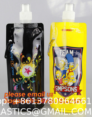 Collapsible Sports Water Bottle 3 Pack, Foldable Leak Proof Travel Bottles for Camping and Hiking, 480 mL Capacity