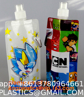 Collapsible Sports Water Bottle 3 Pack, Foldable Leak Proof Travel Bottles for Camping and Hiking, 480 mL Capacity