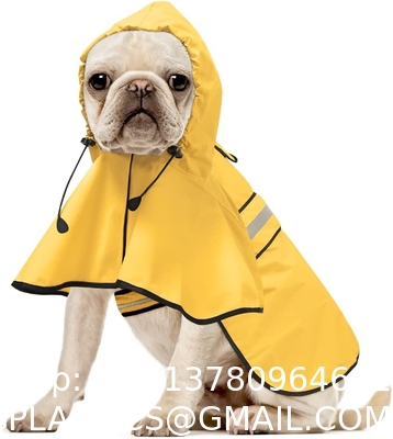 Reflective Dog Raincoat - Adjustable Waterproof Raincoat for Dogs, Lightweight Dog Hooded Slicker Rain Coat Poncho