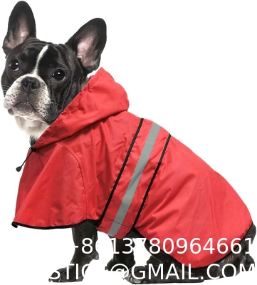 Reflective Dog Raincoat - Adjustable Waterproof Raincoat for Dogs, Lightweight Dog Hooded Slicker Rain Coat Poncho