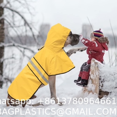 Reflective Dog Raincoat - Adjustable Waterproof Raincoat for Dogs, Lightweight Dog Hooded Slicker Rain Coat Poncho