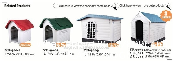 Large Plastic Dog House Outdoor Indoor Doghouse Puppy Shelter Water Resistant Easy Assembly Sturdy Dog Kennel