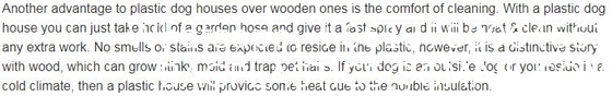 Large Plastic Dog House Outdoor Indoor Doghouse Puppy Shelter Water Resistant Easy Assembly Sturdy Dog Kennel