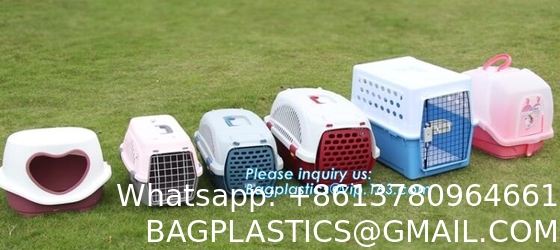 Large Plastic Dog House Outdoor Indoor Doghouse Puppy Shelter Water Resistant Easy Assembly Sturdy Dog Kennel