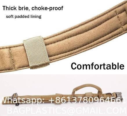 Tactical Dog Collar ornaments Dog Collar Nylon Dog Collar Heavy Duty Metal Buckle with Handle for Dog Training