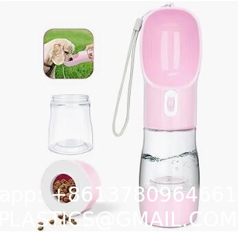 Dog Water Bottle for Walking, Pet Water Dispenser Feeder Container Portable with Drinking Cup Bowl Outdoor Hikin