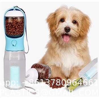 Dog Water Bottle for Walking, Pet Water Dispenser Feeder Container Portable with Drinking Cup Bowl Outdoor Hikin