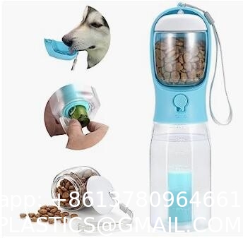 Dog Water Bottle for Walking, Pet Water Dispenser Feeder Container Portable with Drinking Cup Bowl Outdoor Hikin