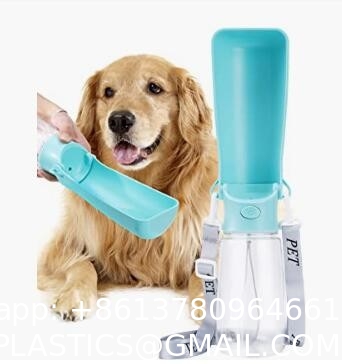 Dog Water Bottle for Walking, Pet Water Dispenser Feeder Container Portable with Drinking Cup Bowl Outdoor Hikin