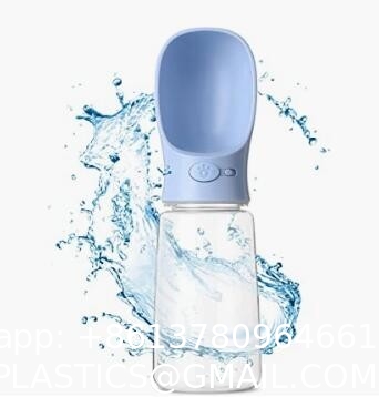 Dog Water Bottle for Walking, Pet Water Dispenser Feeder Container Portable with Drinking Cup Bowl Outdoor Hikin