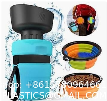 Dog Water Bottle for Walking, Pet Water Dispenser Feeder Container Portable with Drinking Cup Bowl Outdoor Hikin